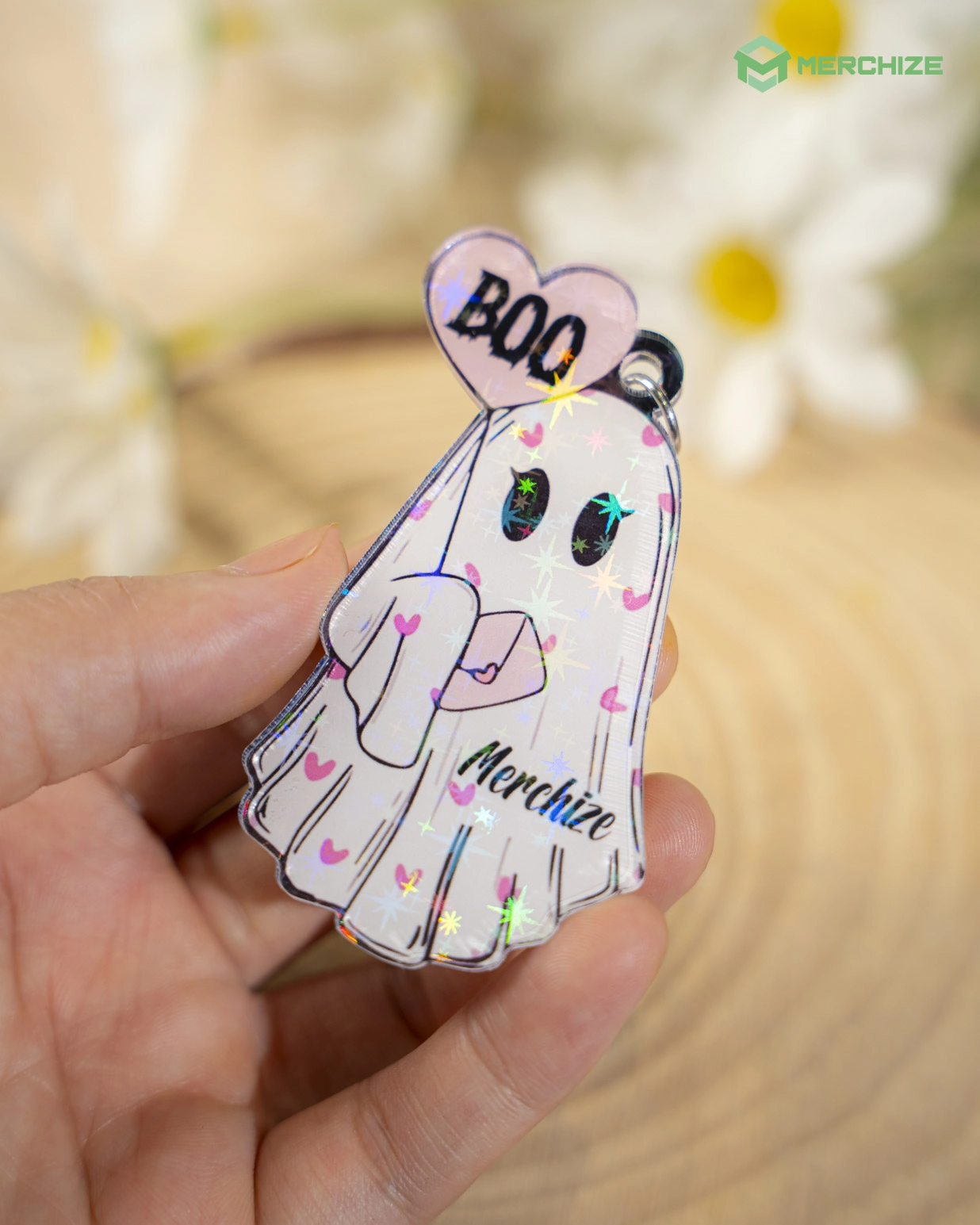Custom Shape Acrylic Hologram Keychain