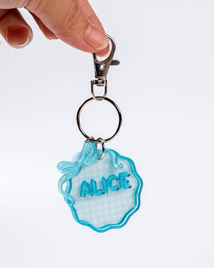 Custom Shape 2-Layer Clear Acrylic Tag With Tassel