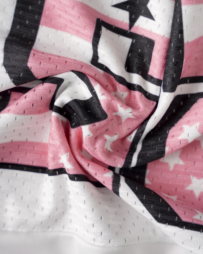 All-over Print Crewneck Hybrid Mesh Crop Top Football Jersey (Midweight)