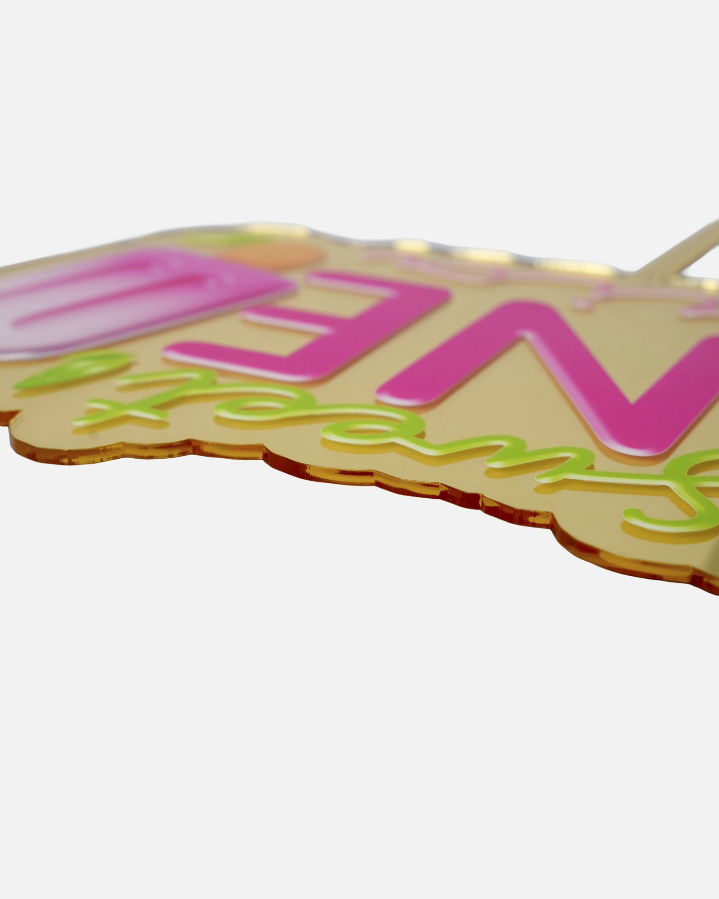 Custom Shape Acrylic Mirror Cake Topper