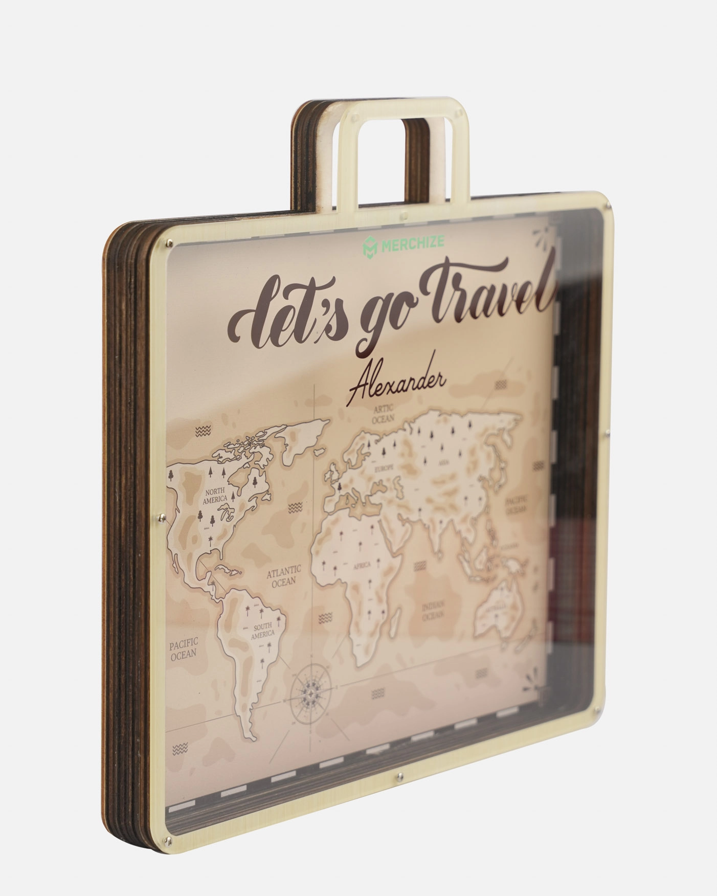 Custom Shape Wood And Acrylic Piggy Bank