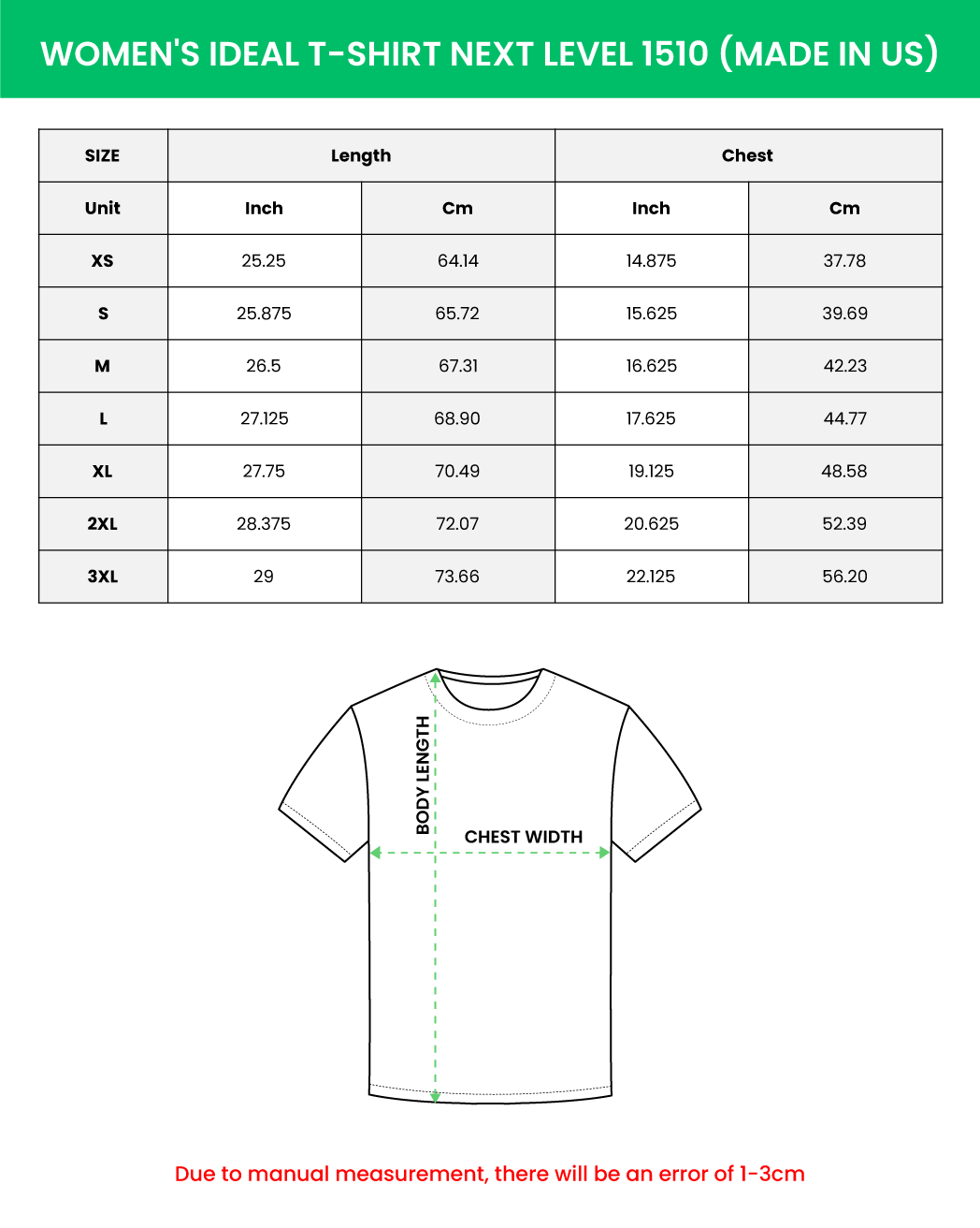 Women's Ideal T-Shirt Next Level 1510 (Made in US)