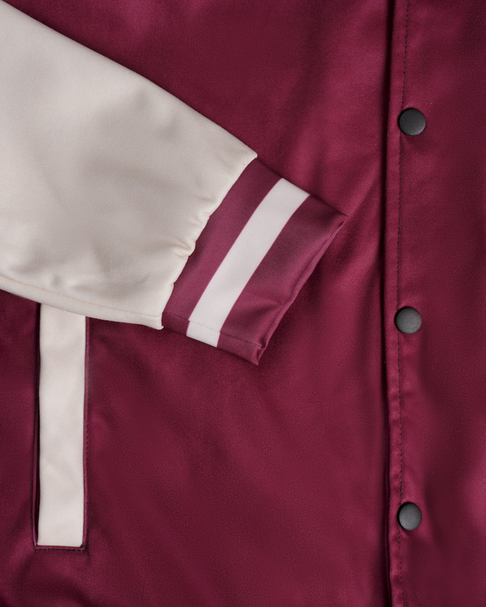 All-over Print Hooded Baseball Jacket