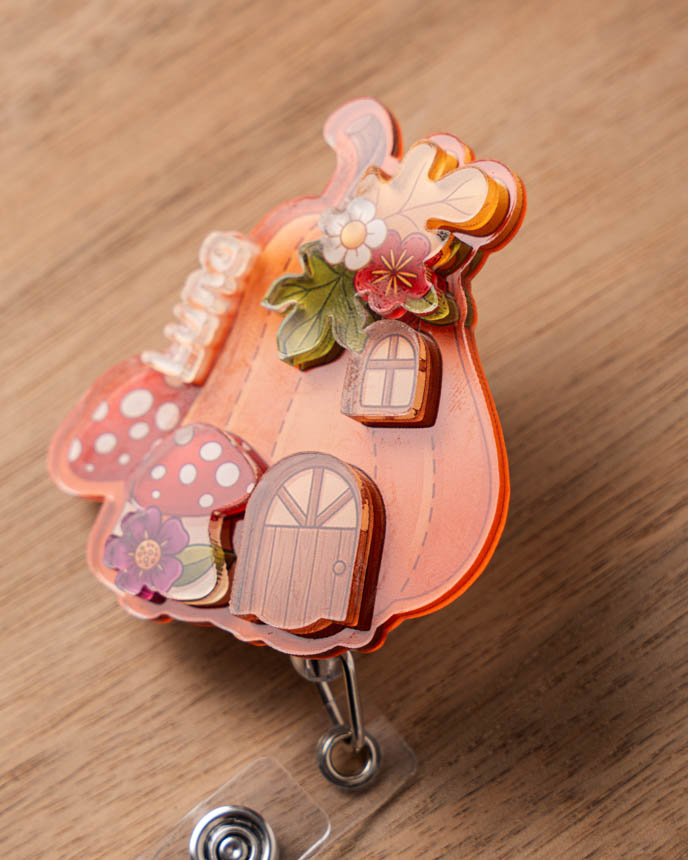 Custom Shape 2-Layer Acrylic Badge Reel