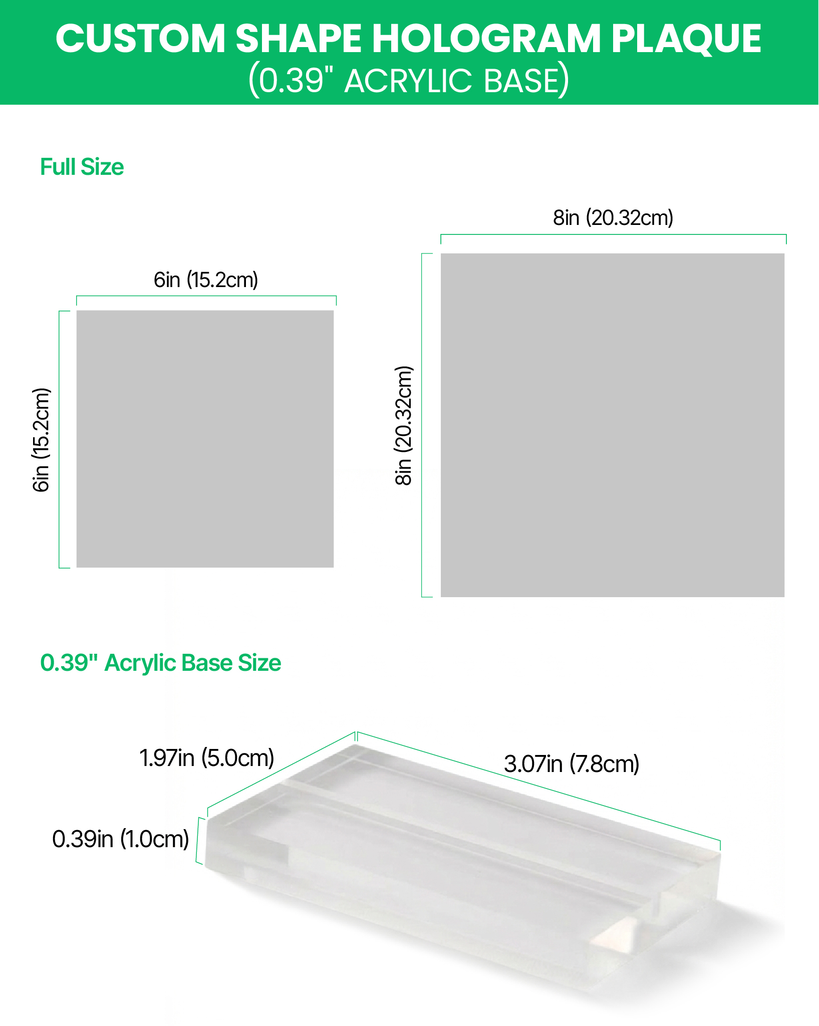 Custom Shape Hologram Plaque