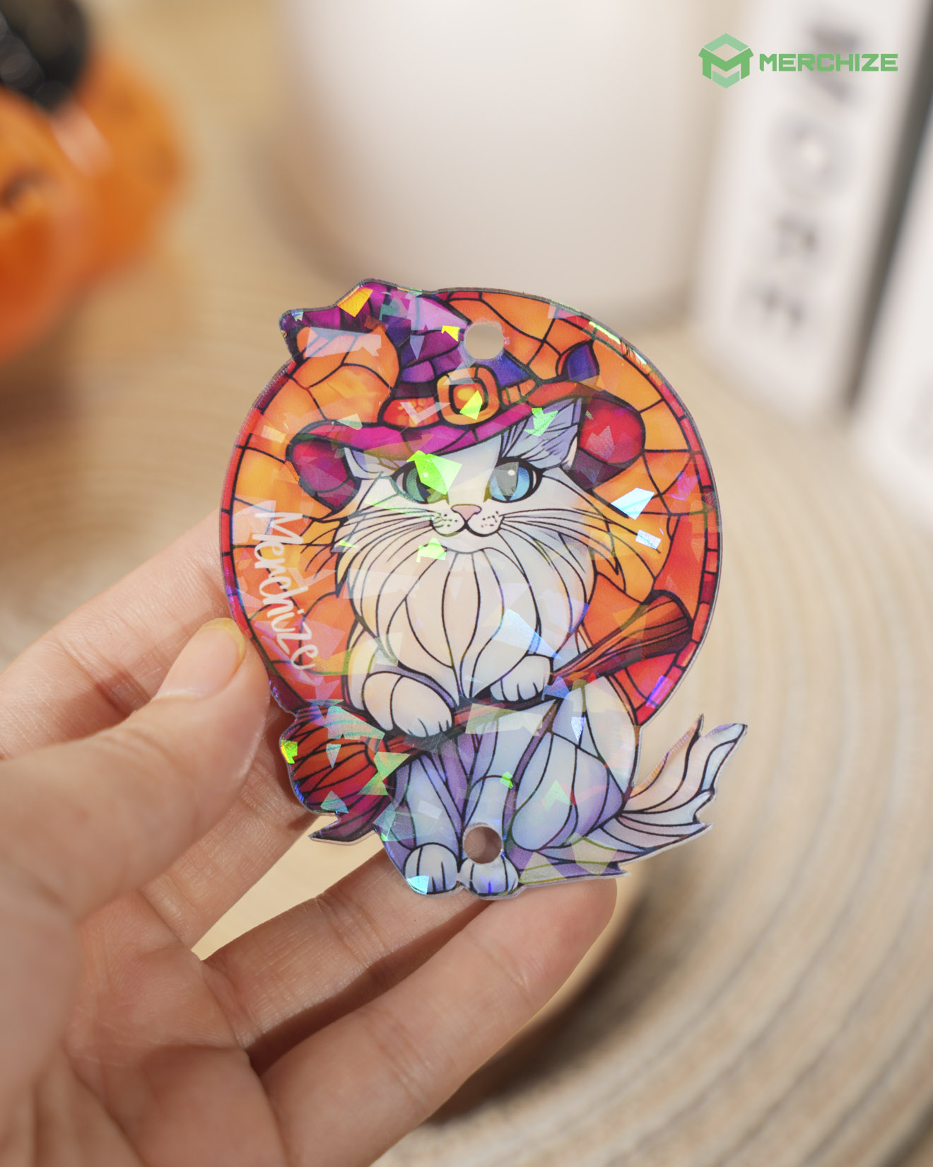 Custom Shape Hologram Charm