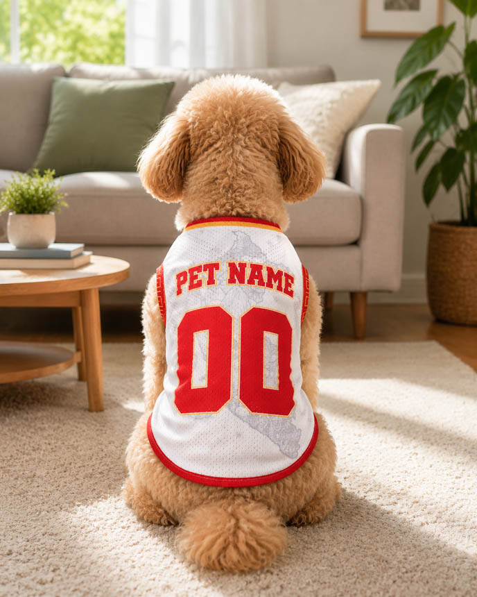 All-over Print Mesh Pet Soccer Jersey (Wide Shoulder)