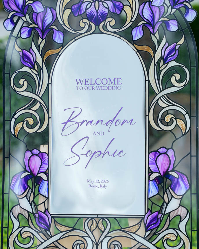 Custom Shape Acrylic And Acrylic Mirror Welcome Sign