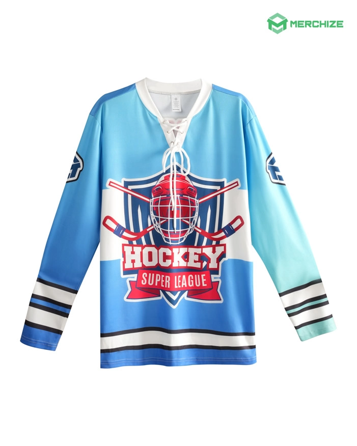 All-over Print Lace Neck Hockey Jersey
