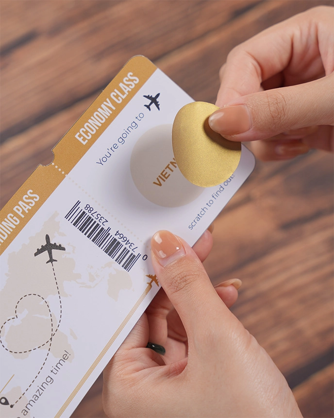 Custom Shape Scratch-Off Card