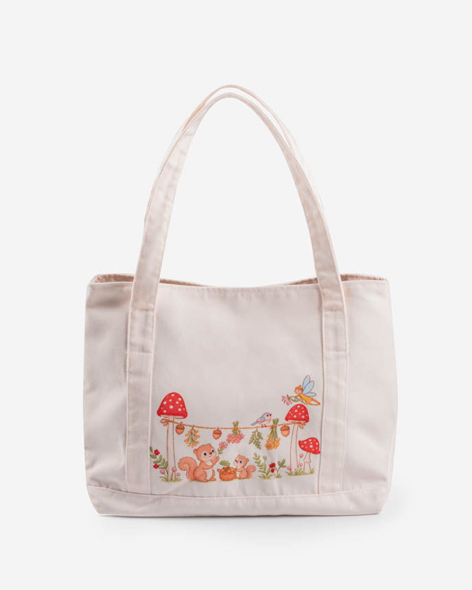 All-over Print Two-Tone Canvas Tote Bag