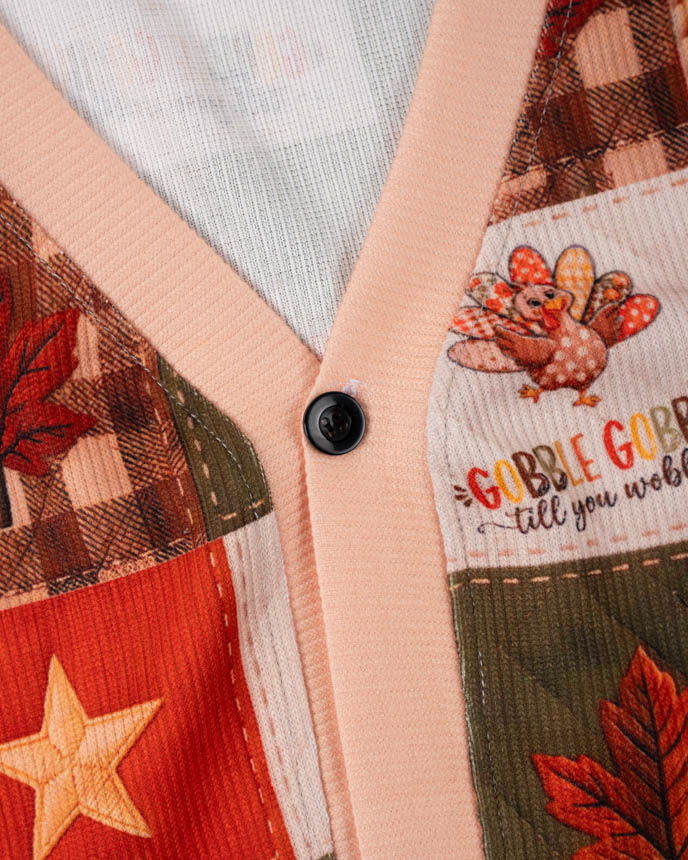 All-over Print Knitted Cardigan Vest