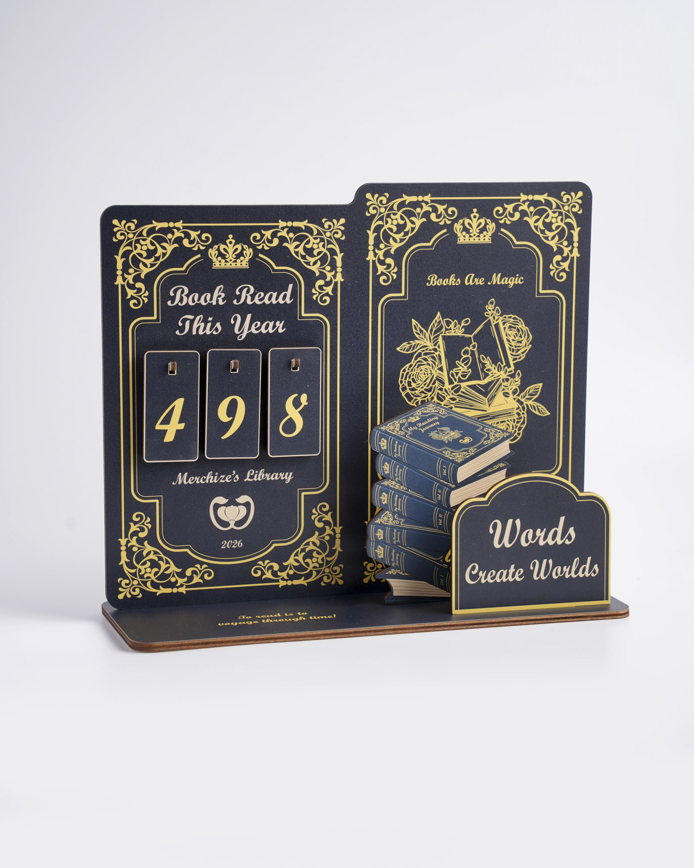 Custom Shape Wood Tracker Sign With Book Holder