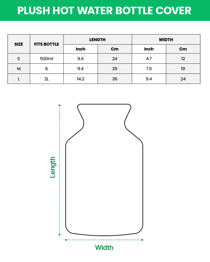 Plush Hot Water Bottle Cover
