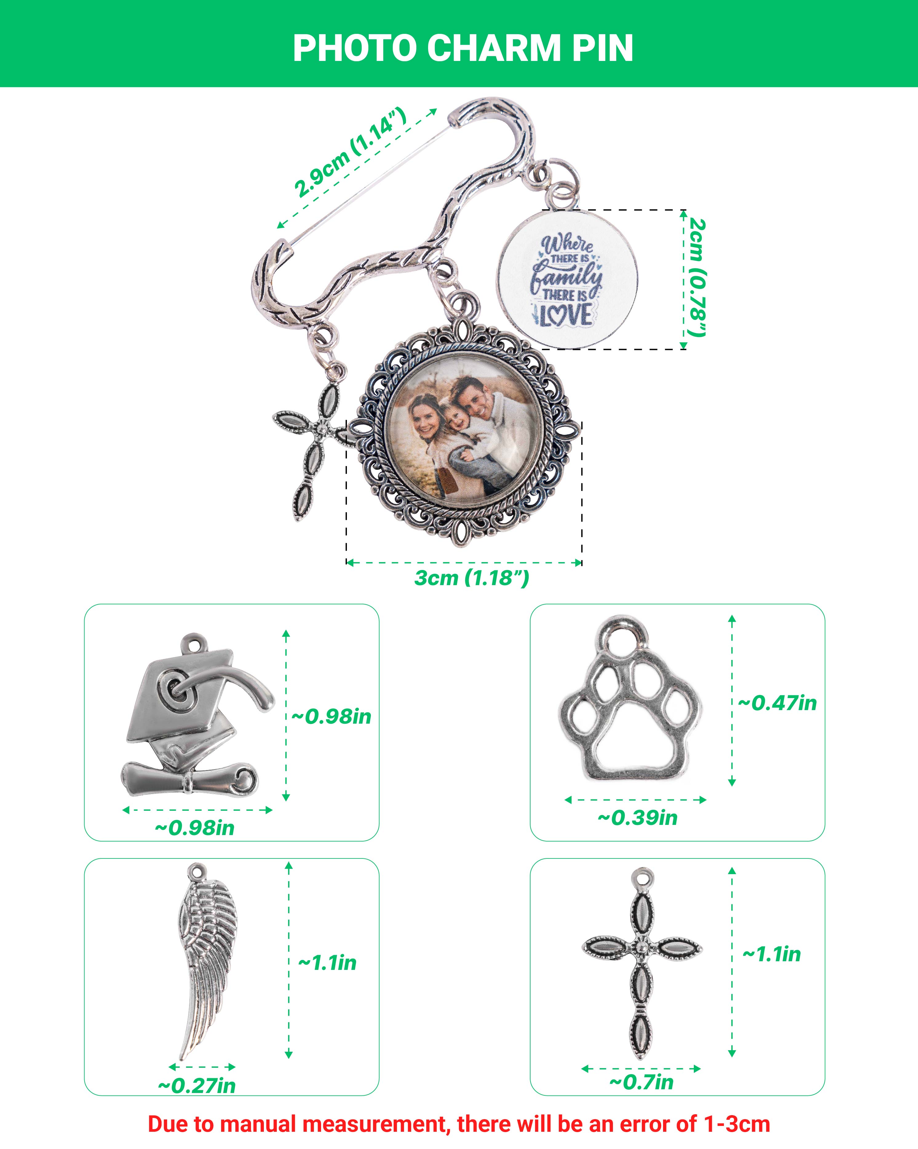 Photo Charm Pin