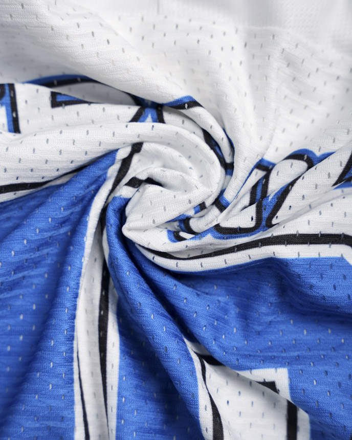 All-over Print Men's Hybrid Mesh V-neck Short Sleeve Jersey With Name Patch