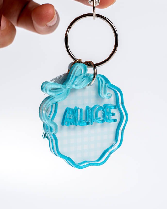 Custom Shape 2-Layer Clear Acrylic Tag With Tassel