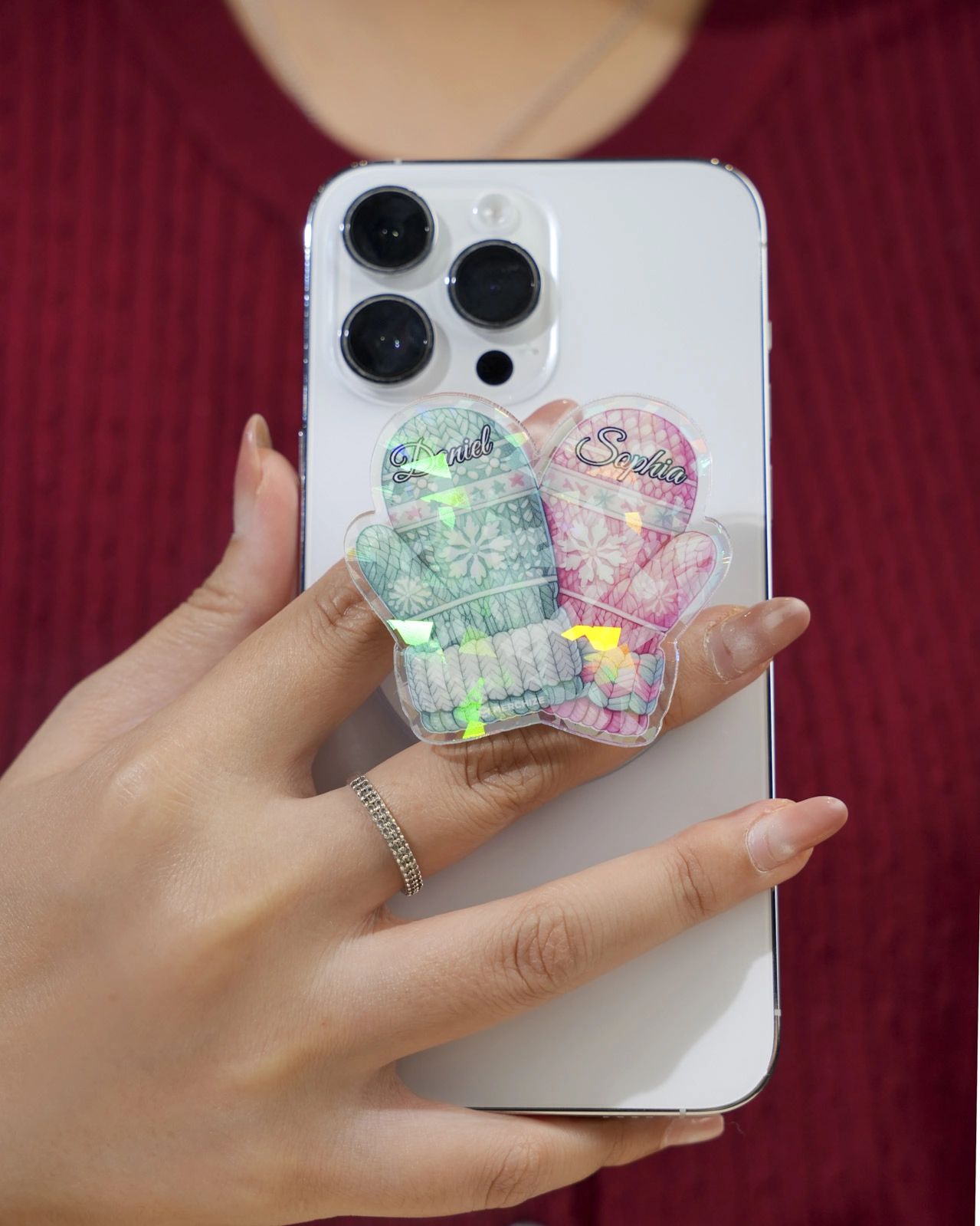 Custom Shape Hologram Magnetic Phone Grip