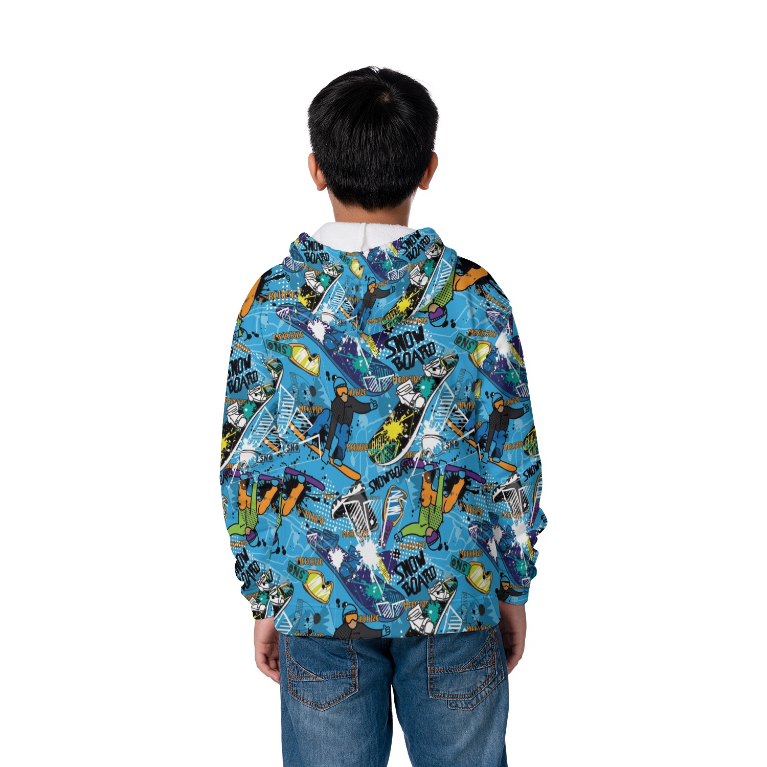 All over Print Youth Hoodie Midweight Print On Demand Merchize