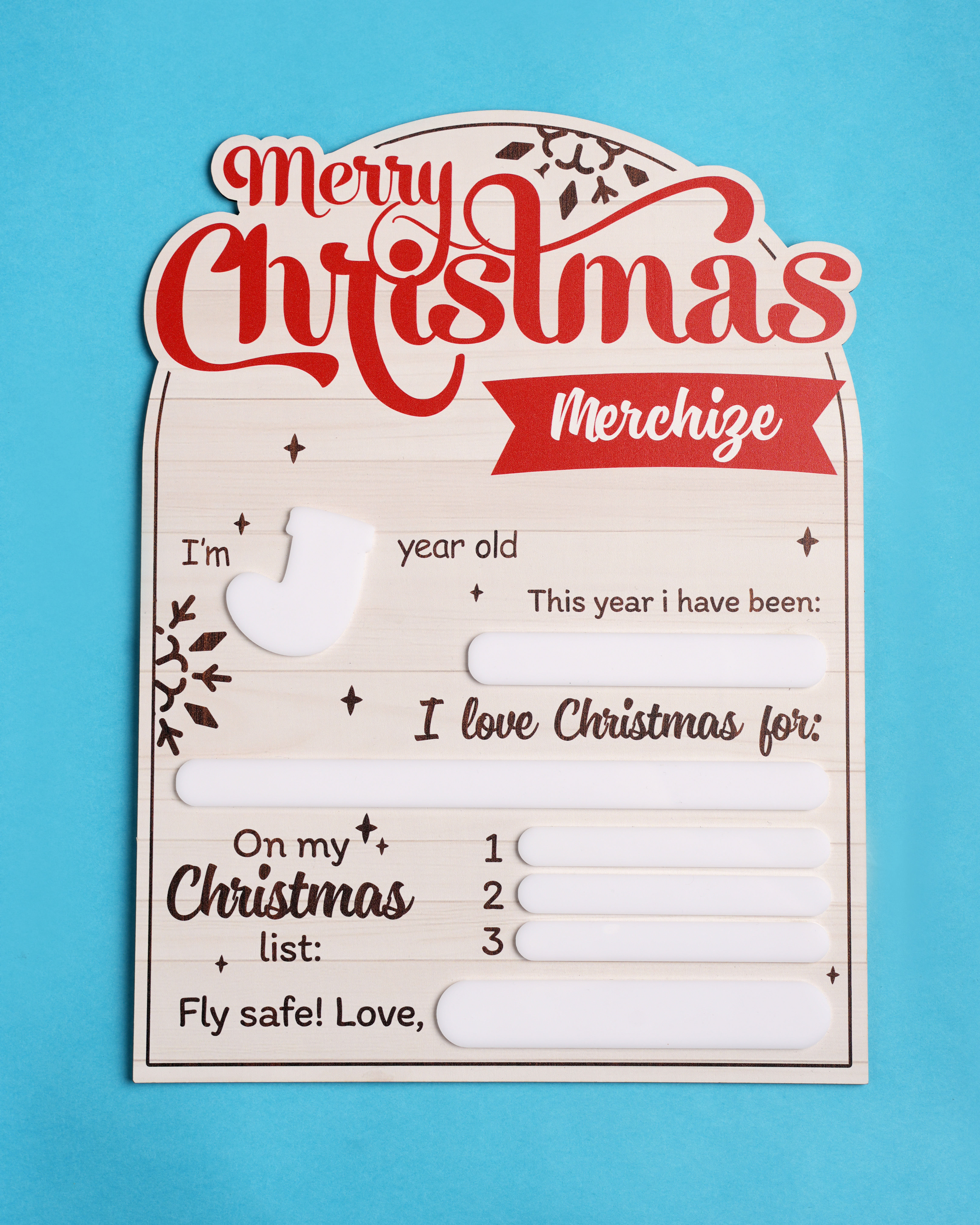 Custom Shape Reusable Wooden Sign