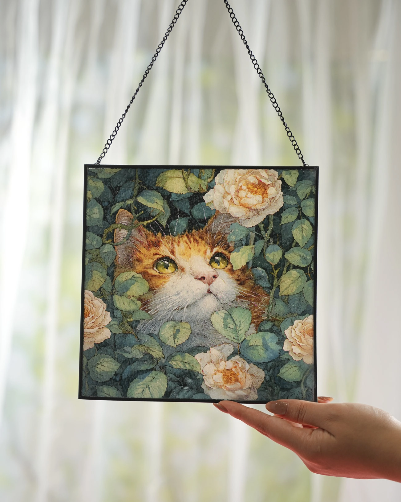 Stained Glass Suncatcher for Window Hanging