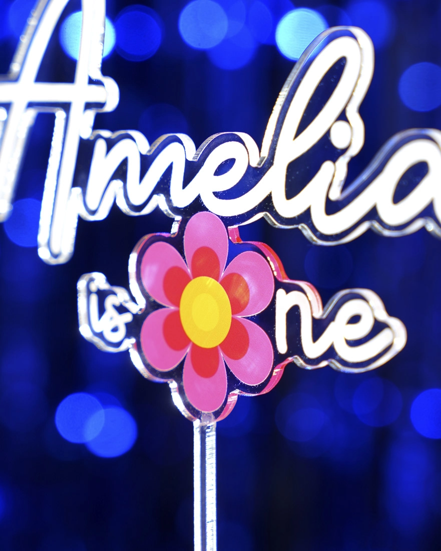 Custom Shape Acrylic Cake Topper