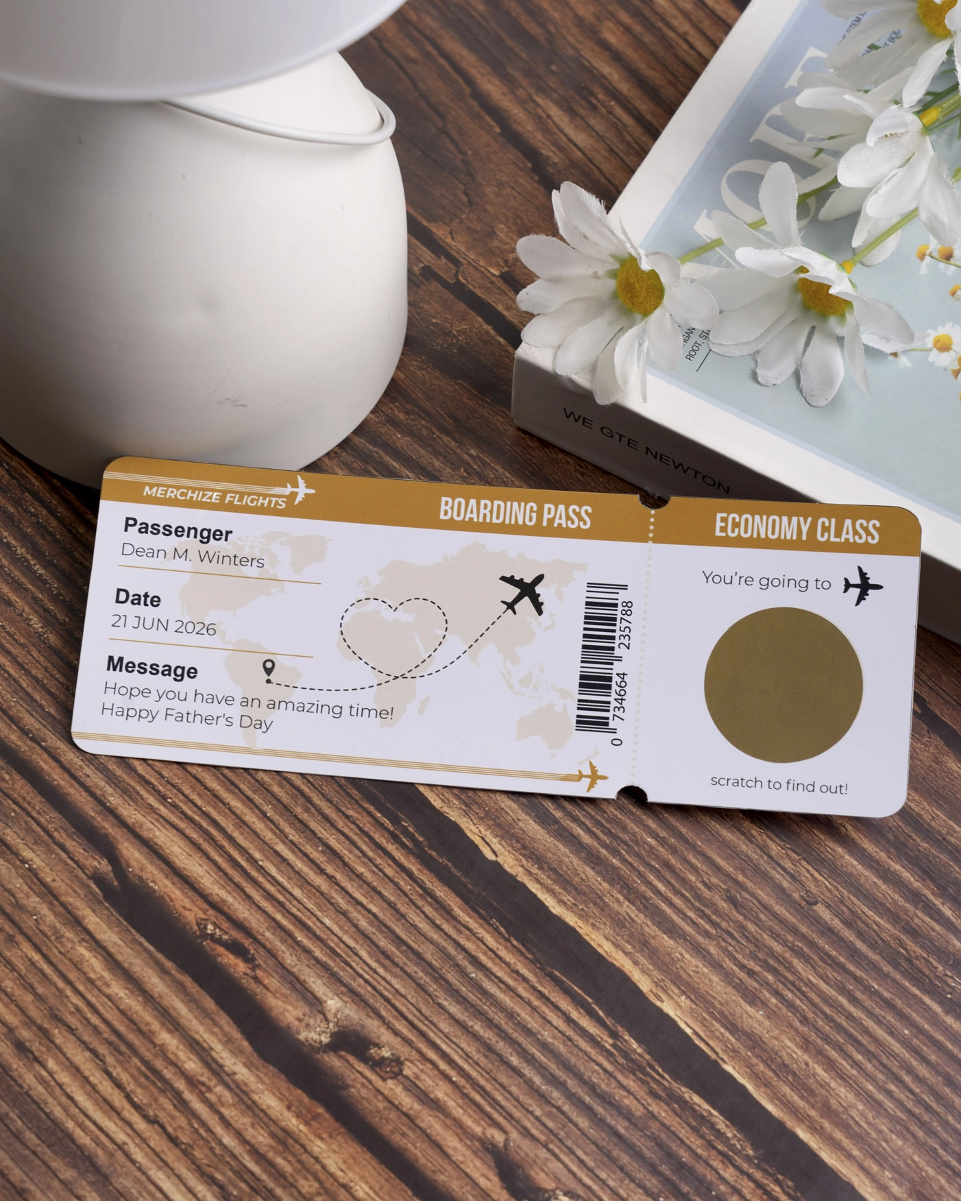 Custom Shape Scratch-Off Card