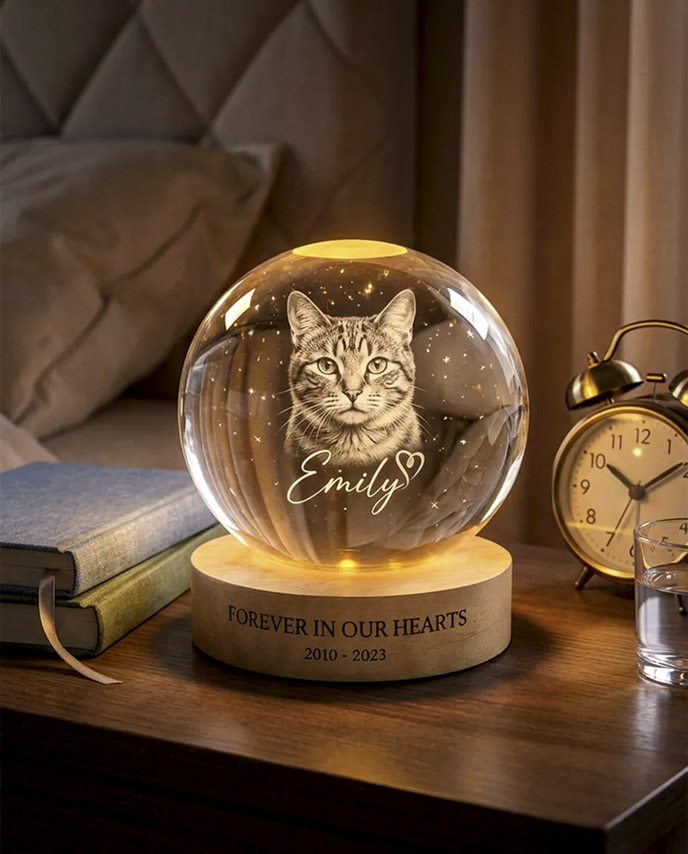 Crystal Ball with Wooden Round Standee (Made in China)