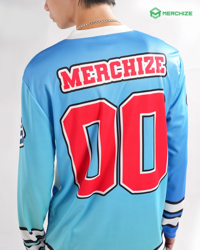 All-over Print Lace Neck Hockey Jersey