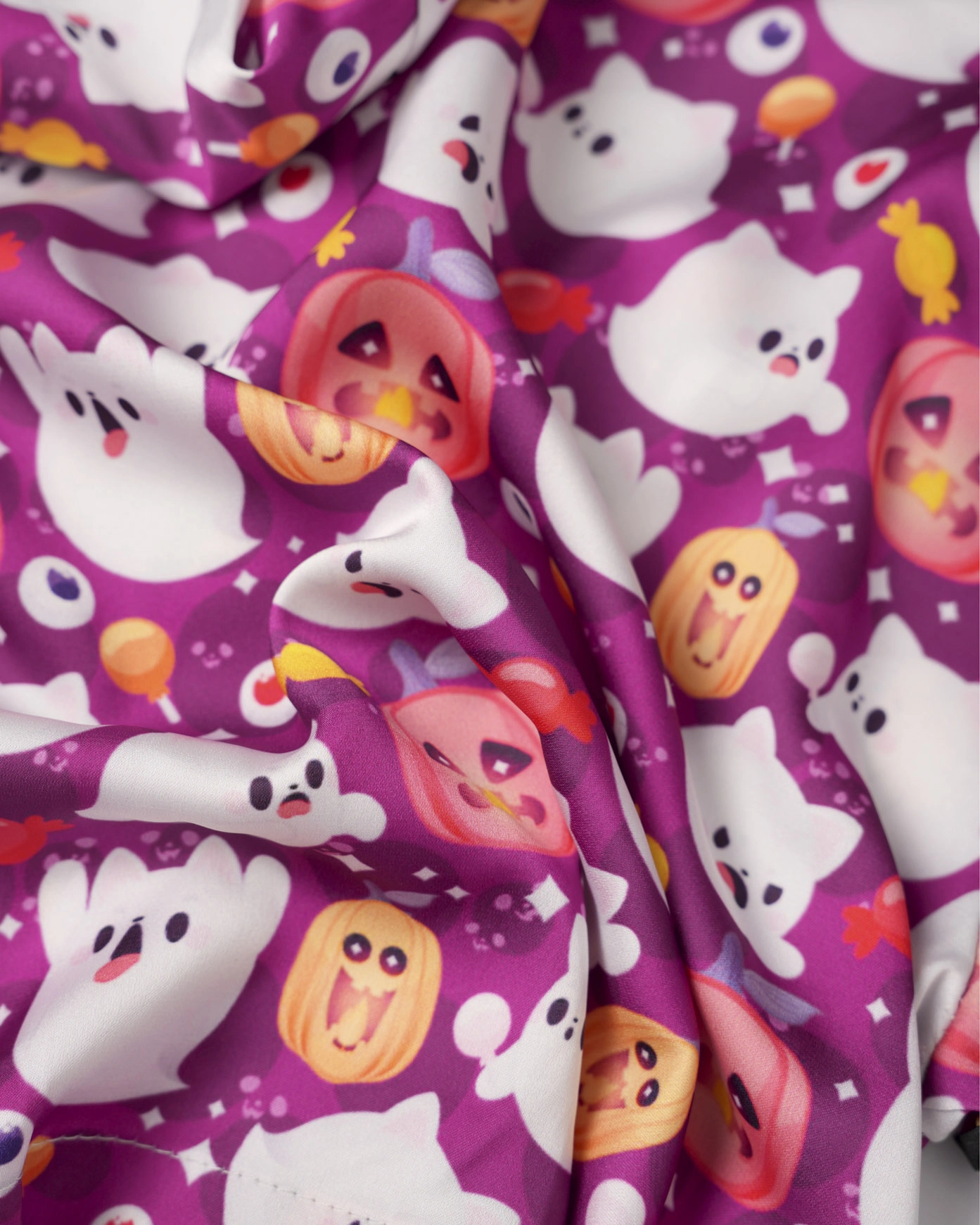 All-over Print Kid and Youth Satin Short-Sleeve Pajamas Set