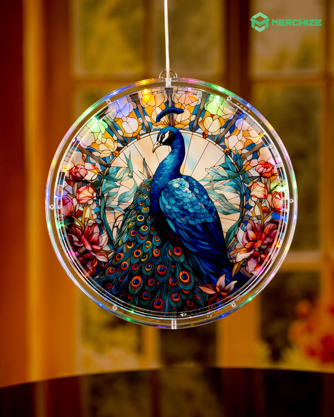 Acrylic LED Hanging Light Lamp (Circle Frame)