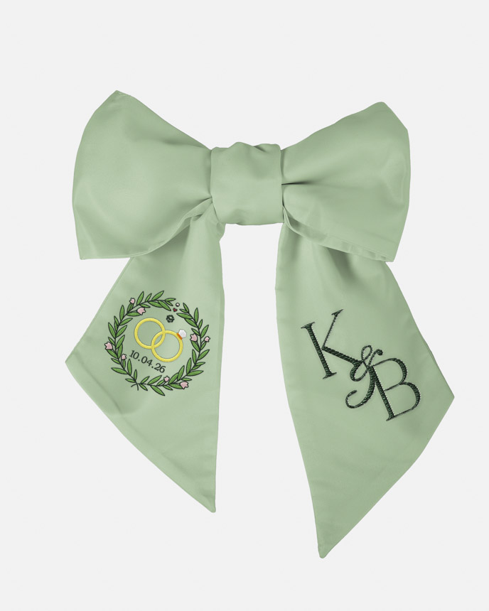 Embroidered Door Wreath Sash