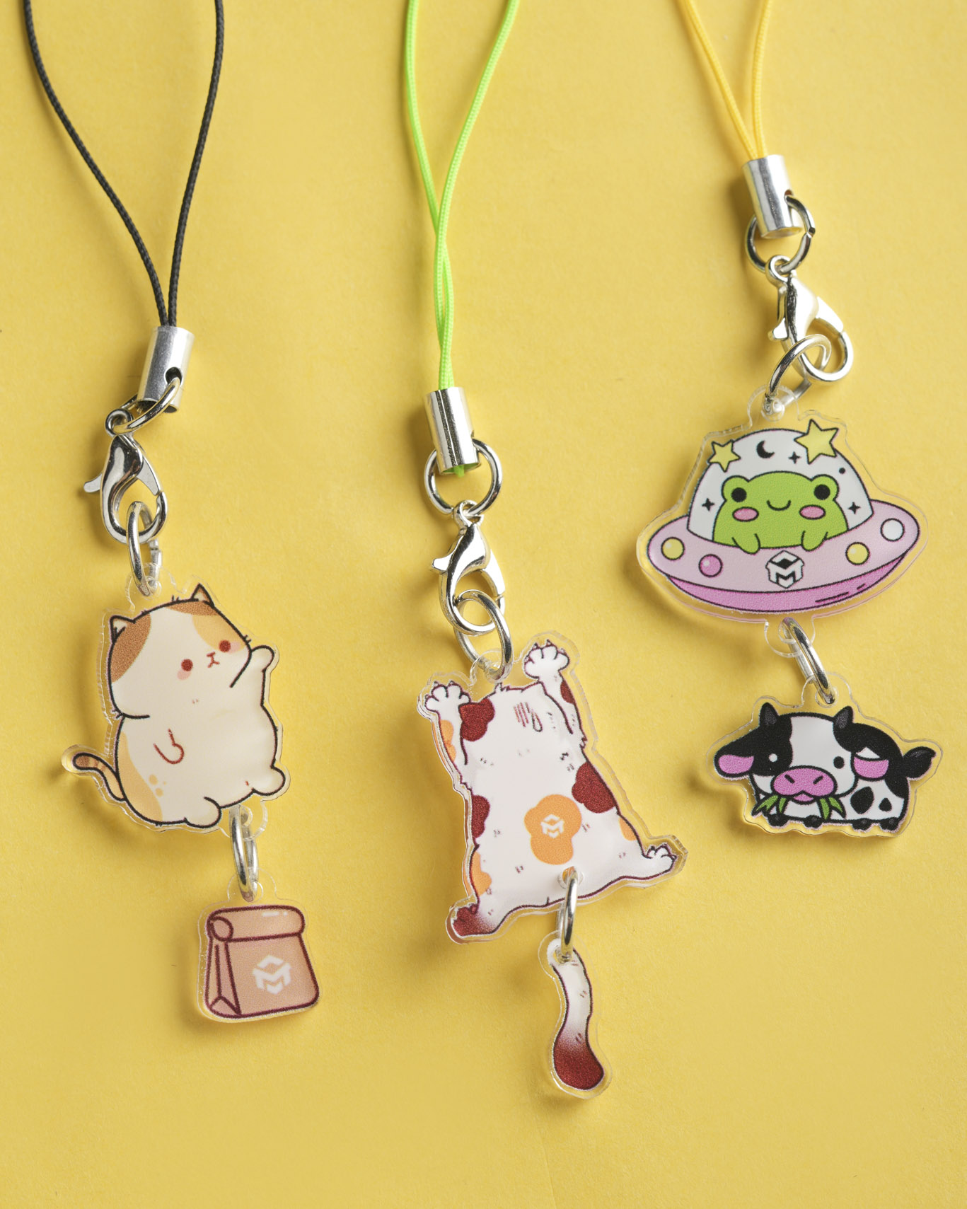 Custom Shape Acrylic Connected Phone Charm