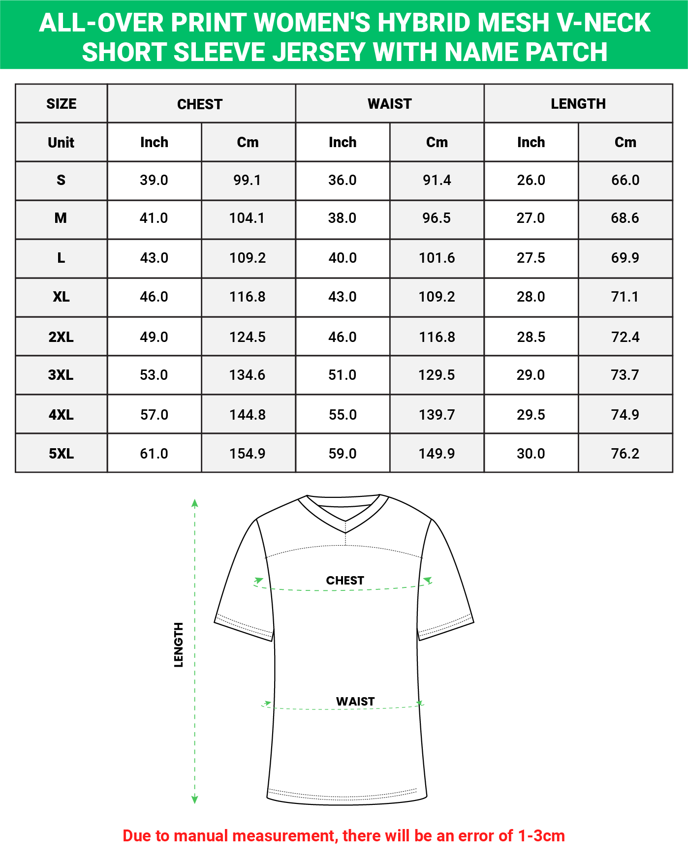 All-over Print Women's Hybrid Mesh V-neck Short Sleeve Jersey With Name Patch