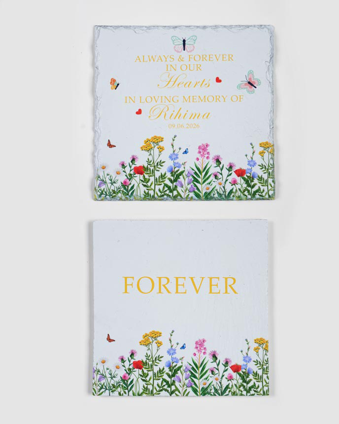 2-side Printed Memorial Garden Stone