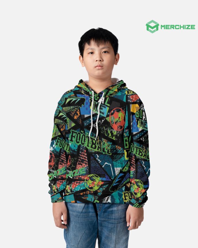 All-over Print Youth Hoodie - Print On Demand | Merchize