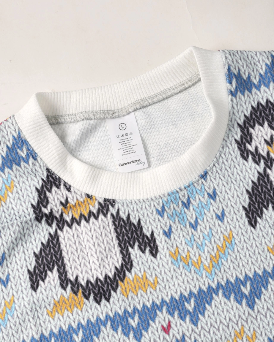 All-over Print Knitted Sweater