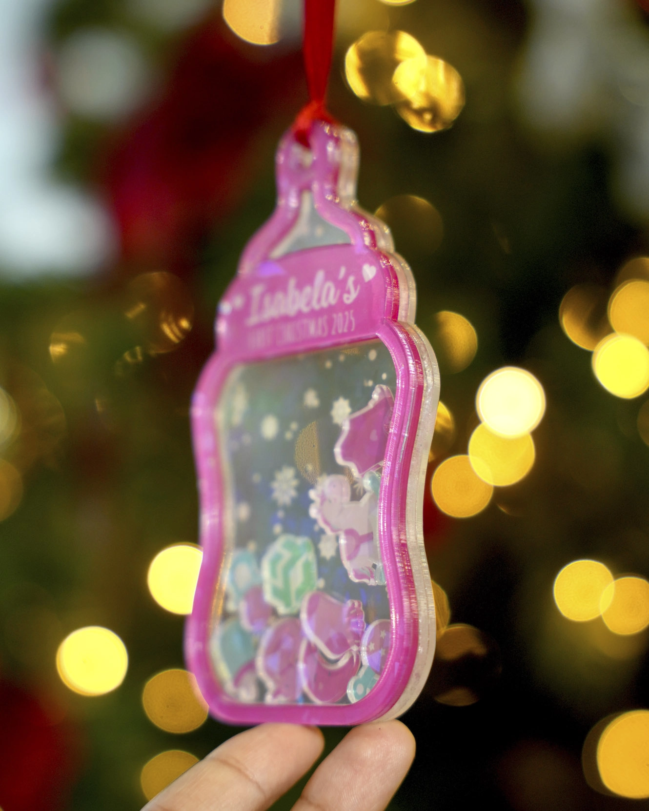 4-Layer Hologram Shaker Ornament