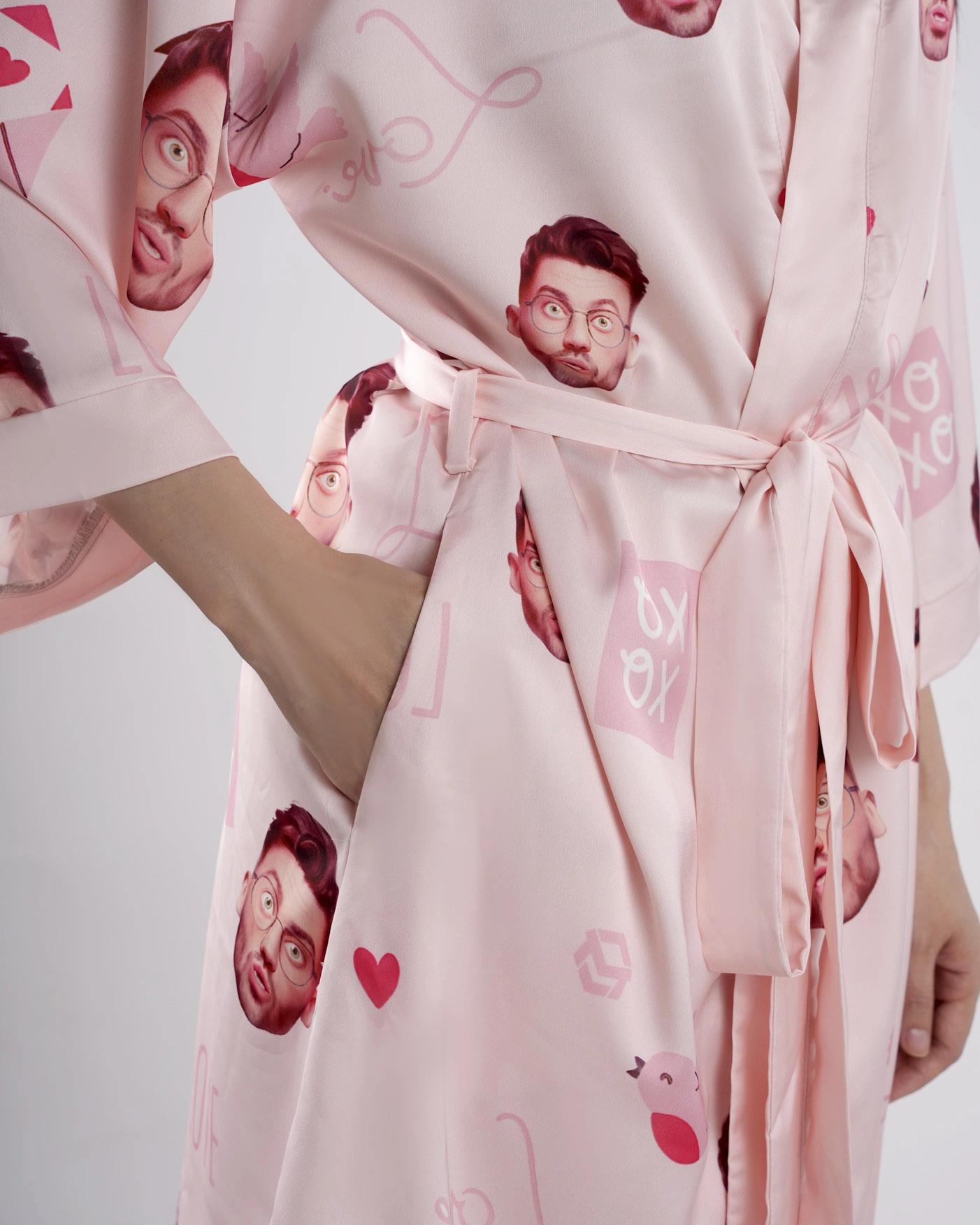 All-over Print Women's Satin Robe