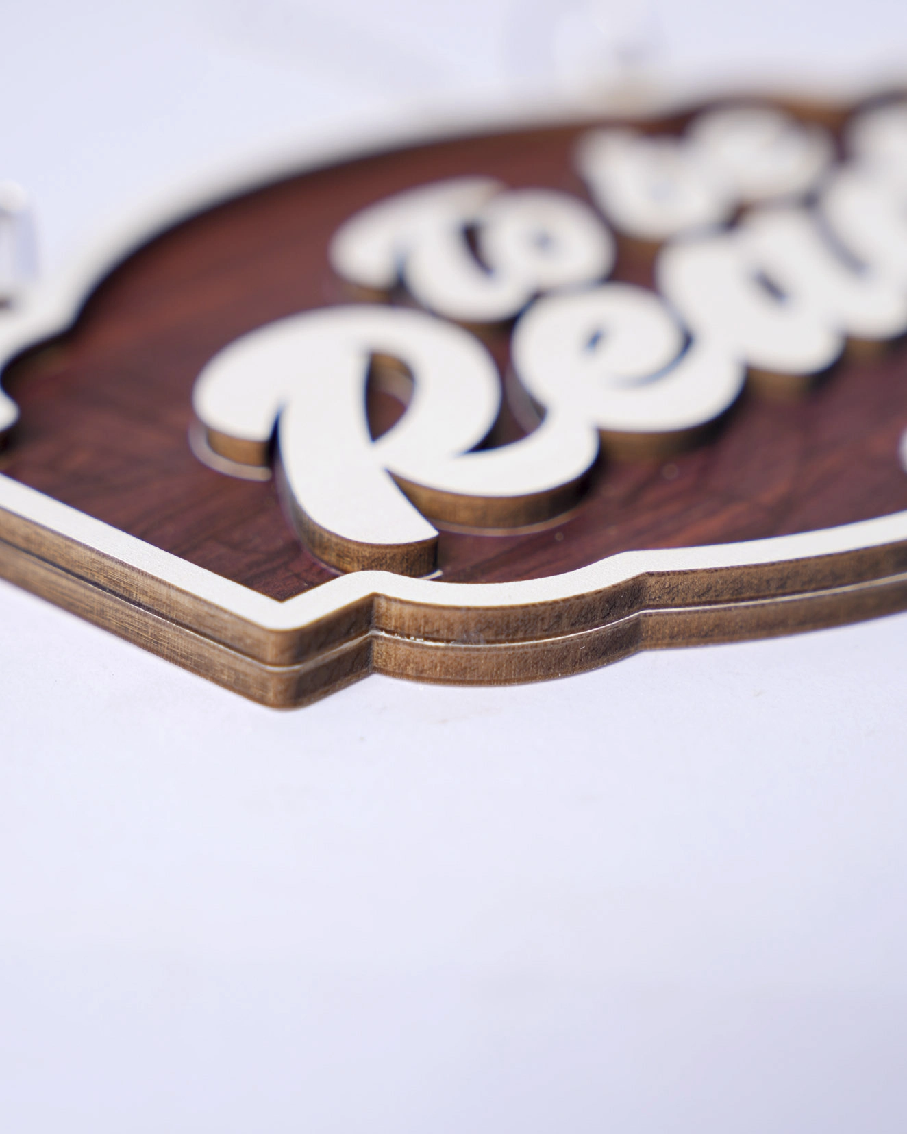 Custom Shape Wood Bookshelf Sign