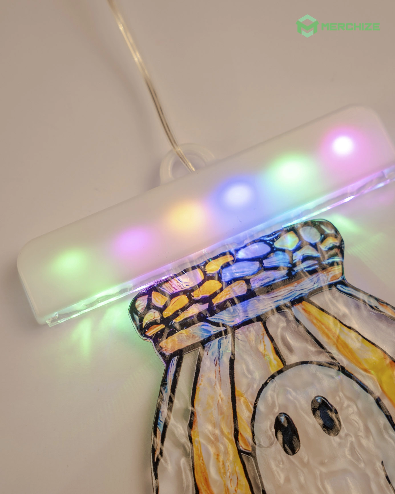 Custom Shape Wavy Acrylic LED Hanging Light Lamp 