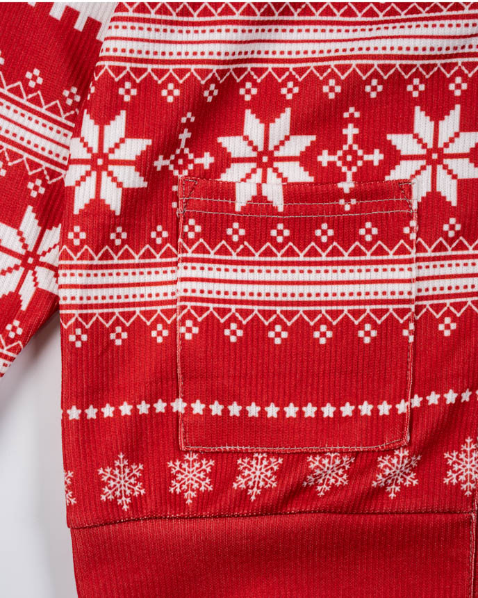 All-over Print Youth Knitted Cardigan (White Buttons)