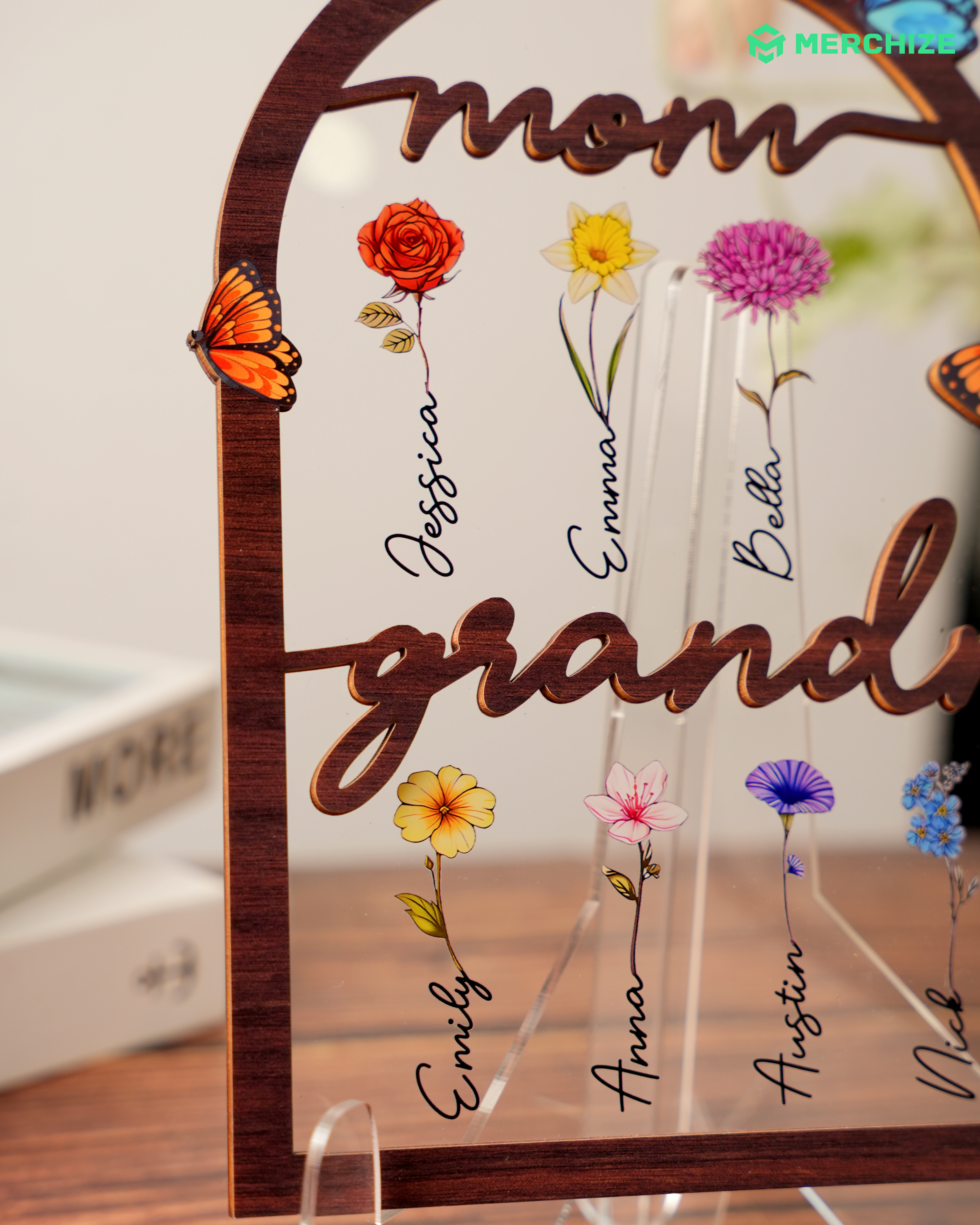 Custom Shape Wood and Acrylic Sign