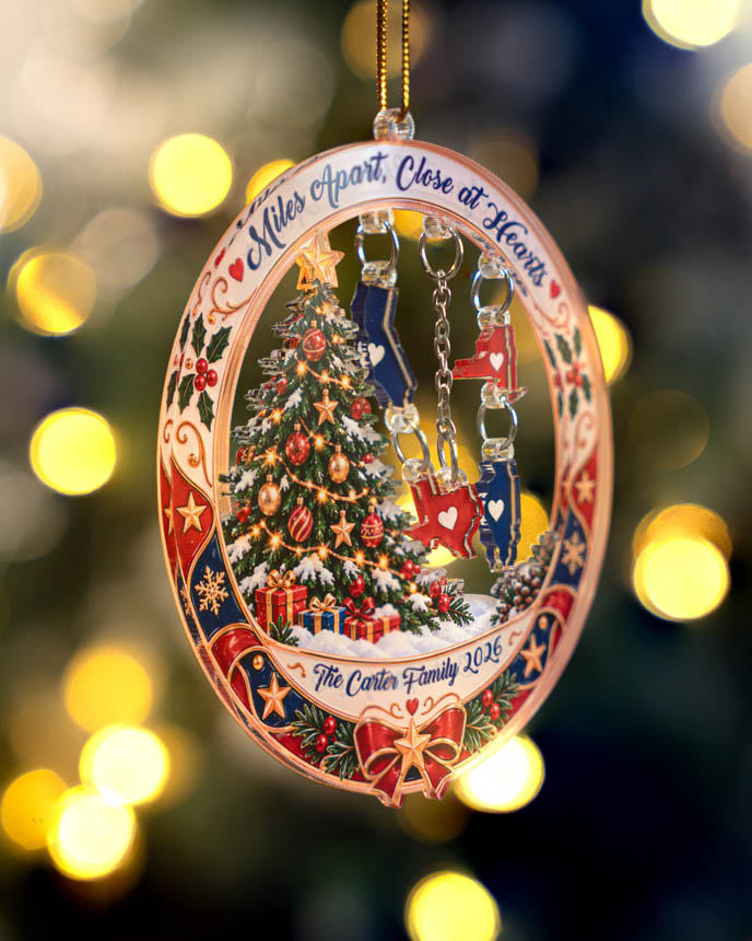 Custom Shape Acrylic Ornament With Multiple Charms