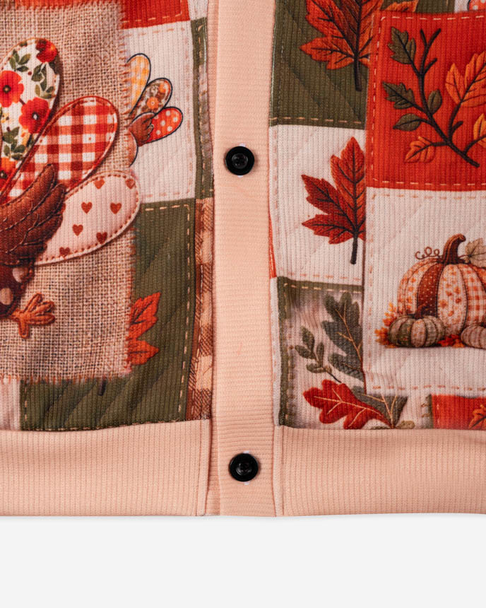 All-over Print Knitted Cardigan Vest