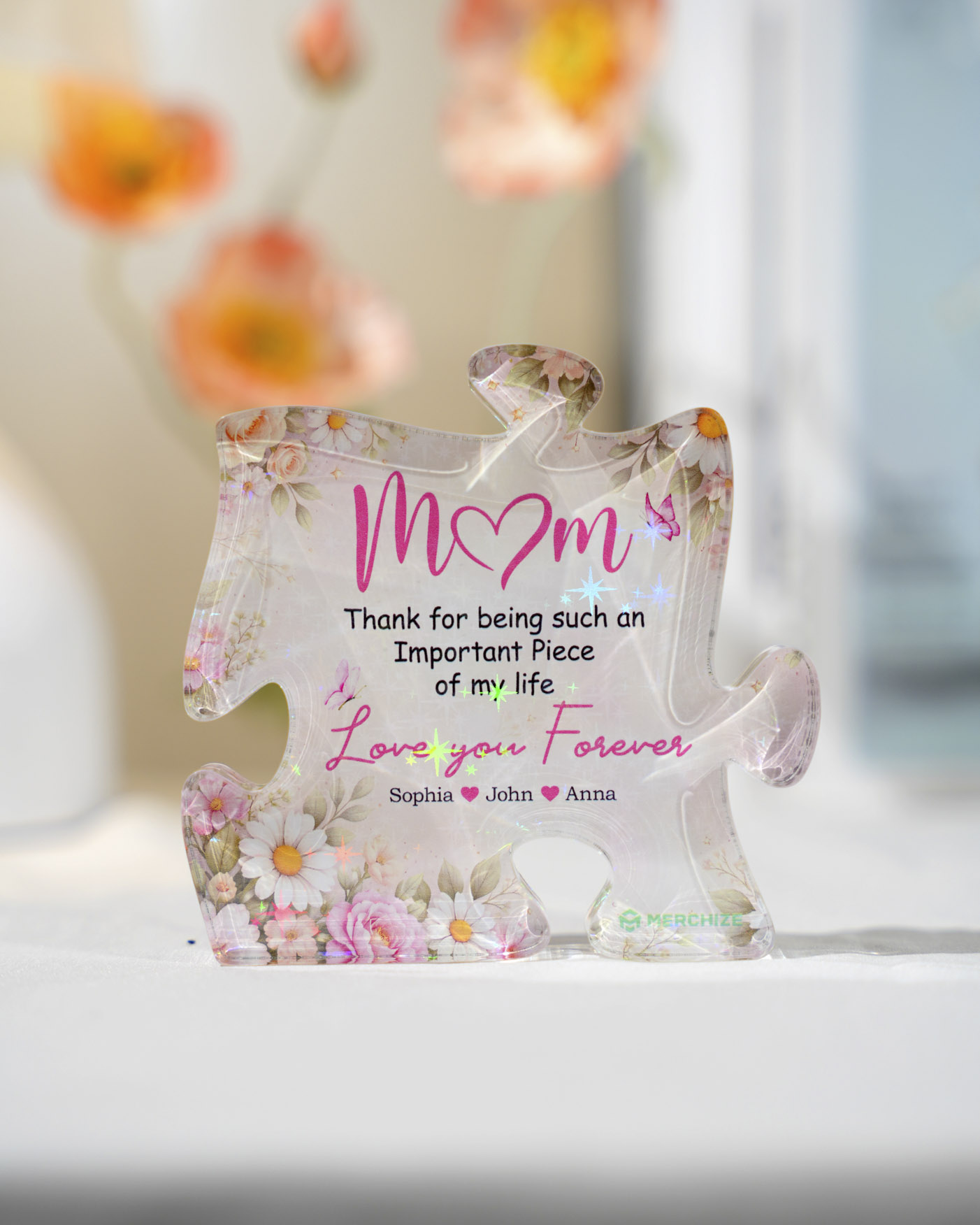 2-side Printed Hologram Acrylic Plaque (without stand) 0.6 IN