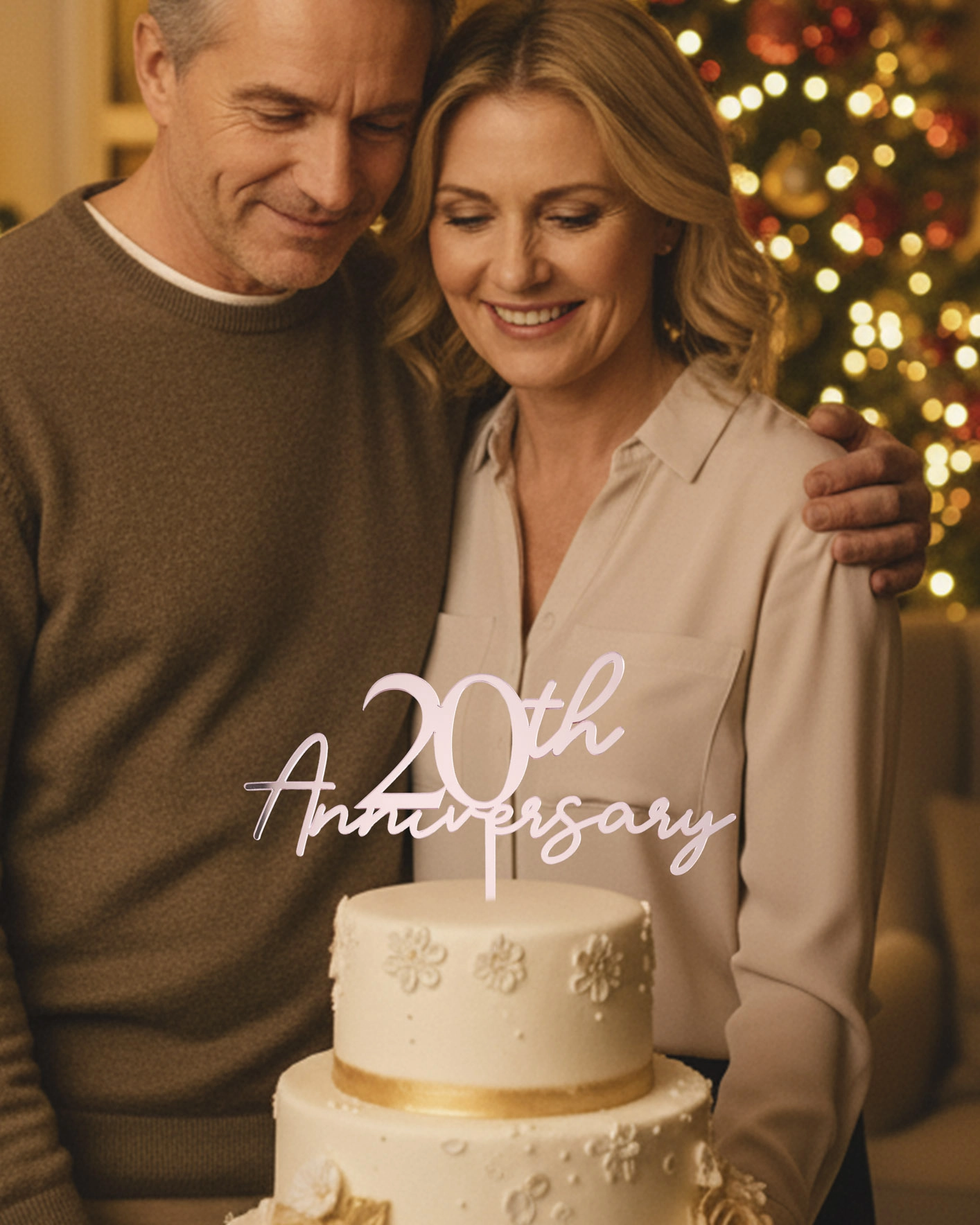 Custom Shape Acrylic Mirror Cake Topper