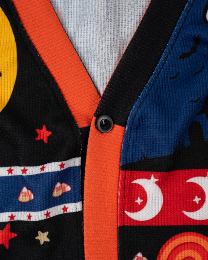 All-over Print Knitted Cardigan Vest