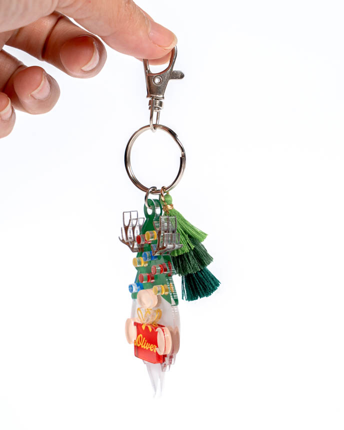 Custom Shape 2-Layer Clear Acrylic Tag With Tassel