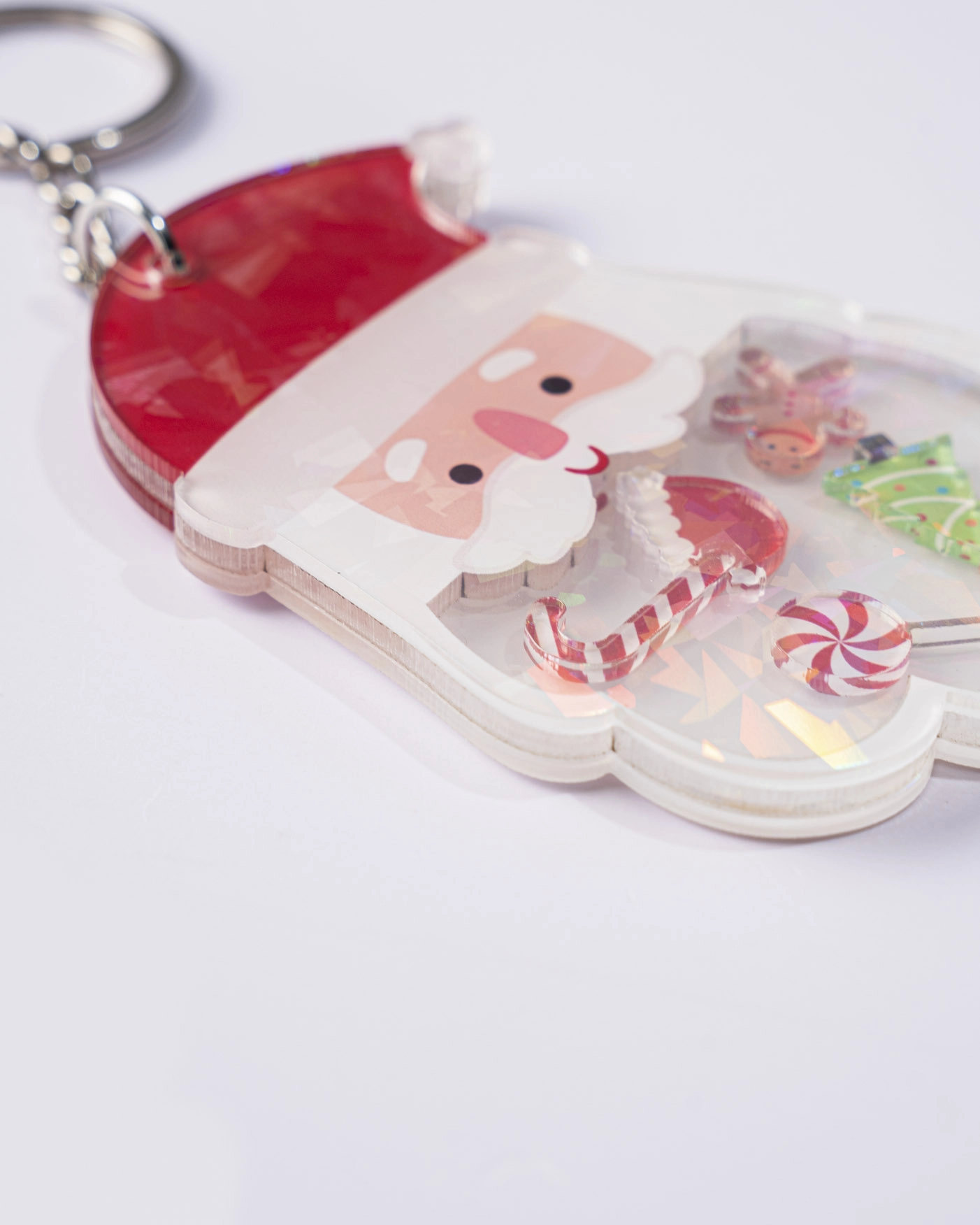 Custom Shape Hologram Shaker Keychain